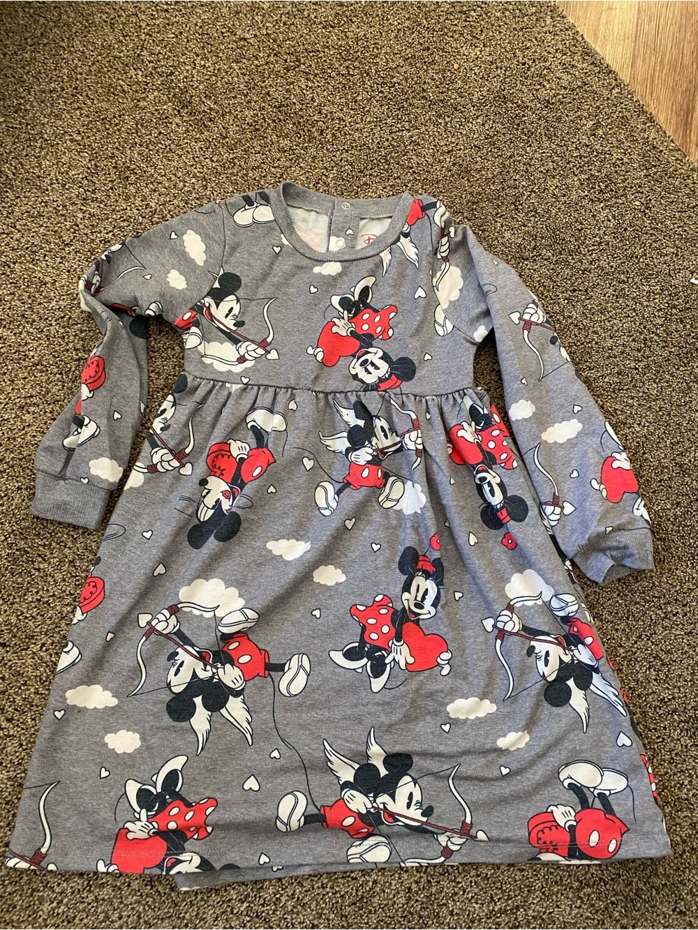 Girl’s 5T Long Sleeve Mickey and Minnie Mouse Dress